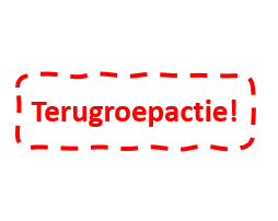 Terugroepactie Tasty Me BV 